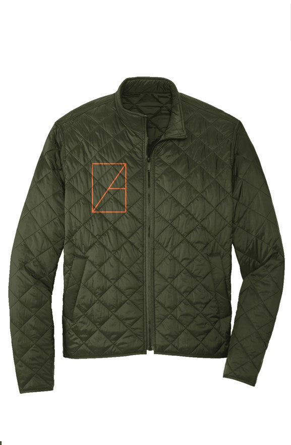 'ZA' (orange) QUILTED JACKET- GREEN