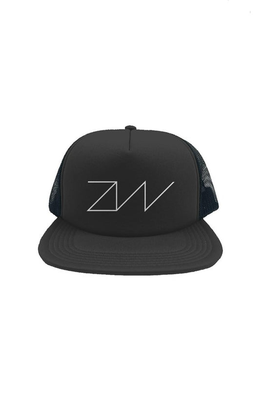 'ZW' FOAM FRONT TRUCKER CAP- BLACK