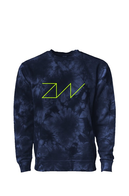 ZW Logo - Sweatshirt Tie Dye Crewneck (navy)