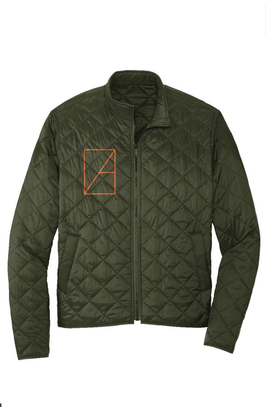 ZA - Quilted Full-Zip Jacket (orange/olive)